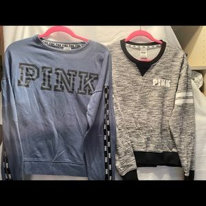 2 Pink XS crewneck sweatshirts
